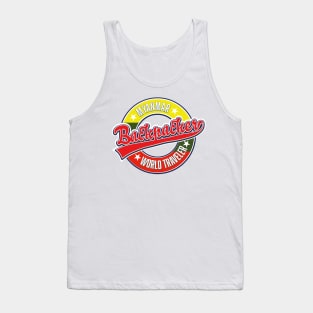 Myanmar backpacker world traveler logo Tank Top